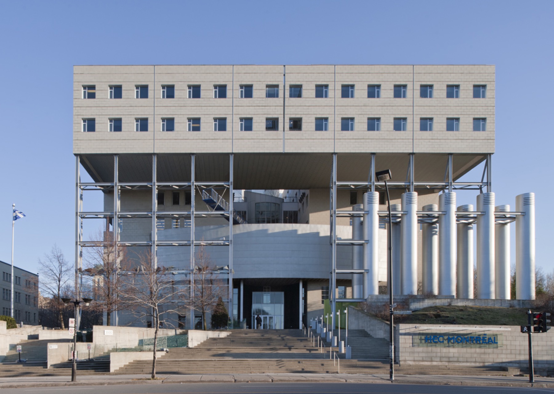 HEC Montréal building, fire-code compliance work